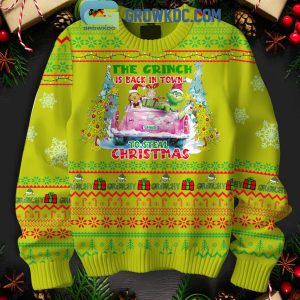 The Grinch Is Back In Town To Steal Christmas 2024 Green Design Ugly Sweater