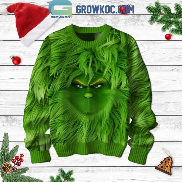 The Grinch With A Sneaky Smile Christmas Ugly Sweater