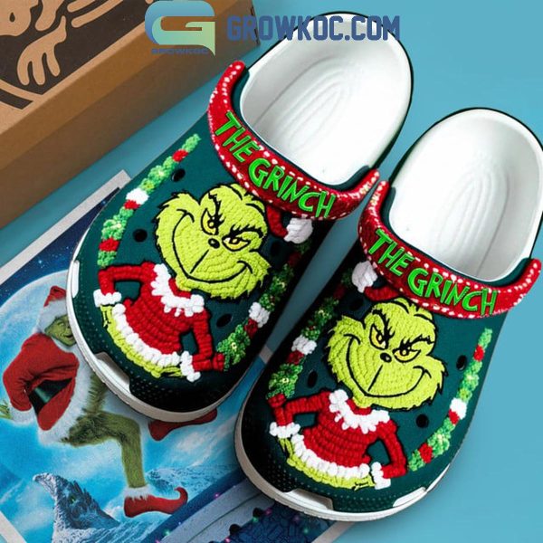 The Grinch With Great Smile In Christmas Crocs Clogs