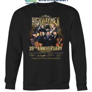 The Highwaymen 39th Anniversary Thank You For The Memories 1985-2024 T-Shirt