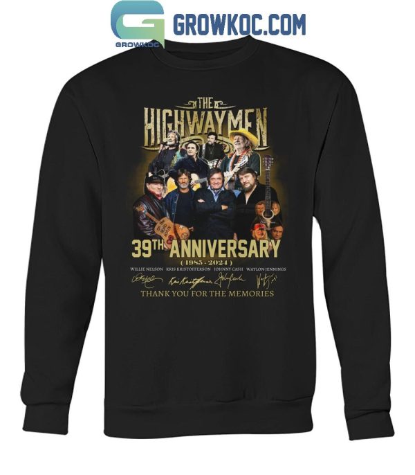 The Highwaymen 39th Anniversary Thank You For The Memories 1985-2024 T-Shirt