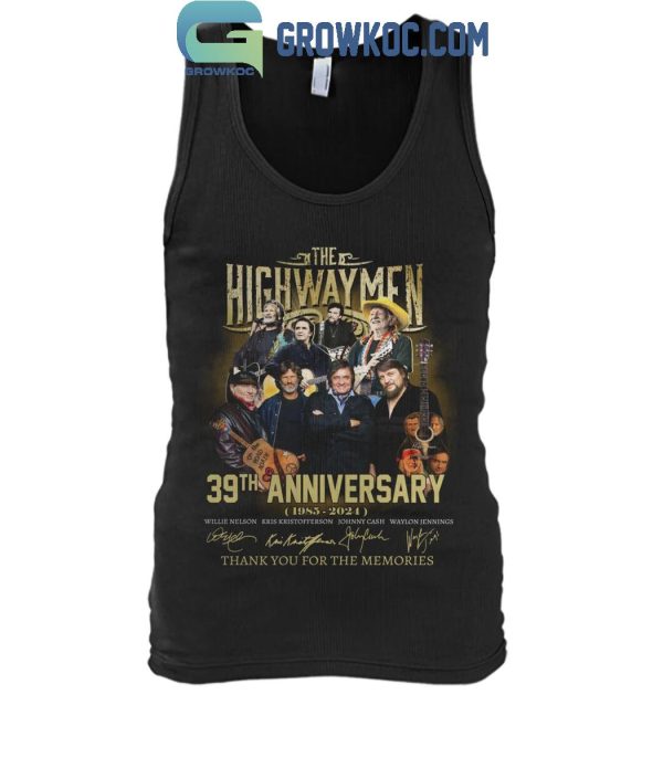 The Highwaymen 39th Anniversary Thank You For The Memories 1985-2024 T-Shirt