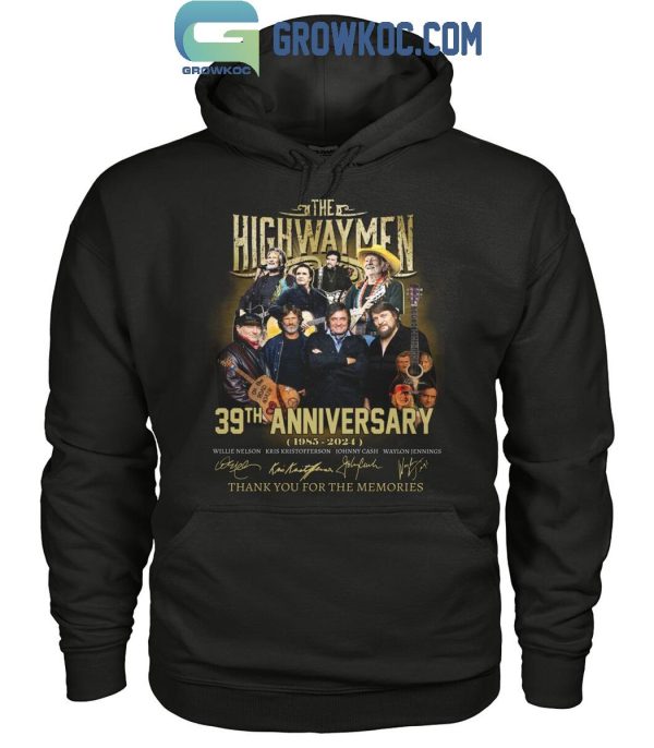 The Highwaymen 39th Anniversary Thank You For The Memories 1985-2024 T-Shirt