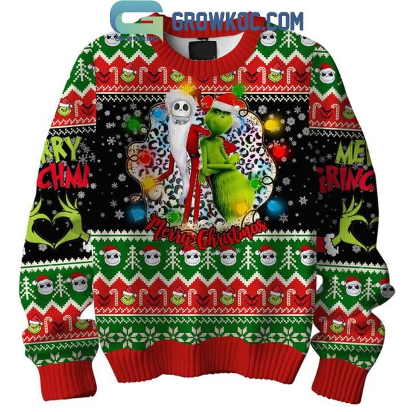 The Nightmare Before Christmas Grinch Merry Christmas Ugly Sweater