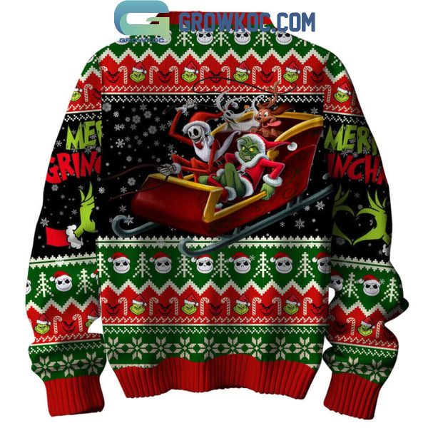 The Nightmare Before Christmas Grinch Merry Christmas Ugly Sweater