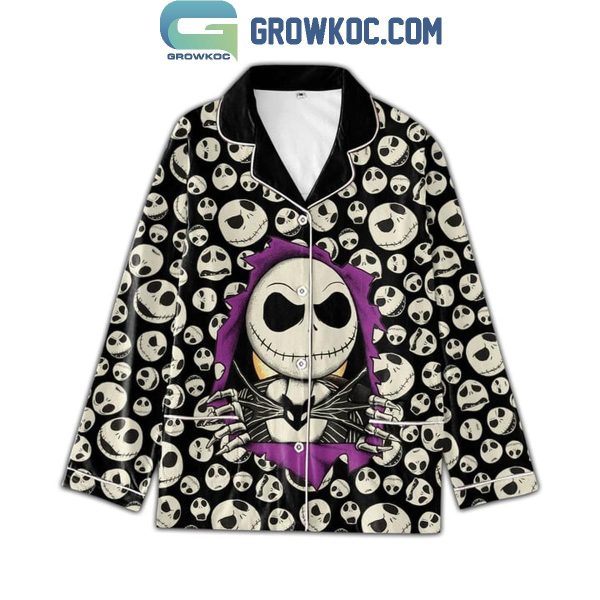 The Nightmare Before Christmas Jack Skellington Skull Polyester Pajamas Set