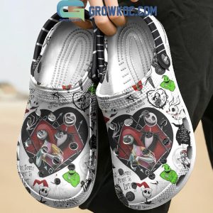 The Nightmare Before Christmas Love Jack Sally Personalized Crocs Clogs