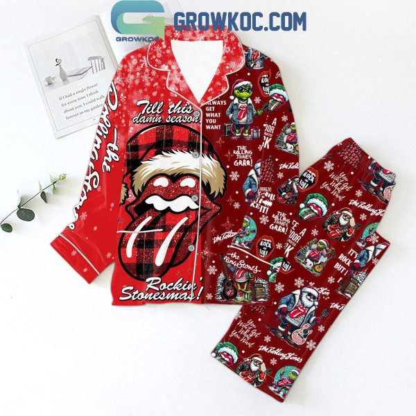 The Rolling Stones Grinchmas Christmas Polyester Pajamas Set