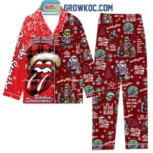 The Rolling Stones Grinchmas Christmas Polyester Pajamas Set