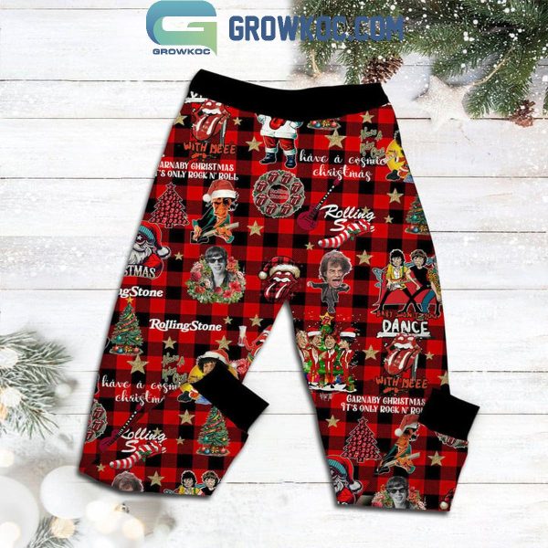 The Rolling Stones It’s Only Rock N’ Roll Christmas Fleece Pajamas Set