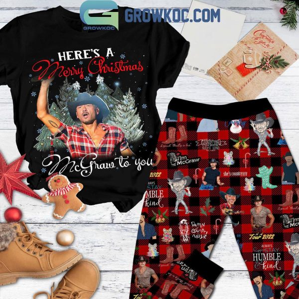 Tim McGraw Here’s A Merry Christmas McGraw To You Fleece Pajamas Set