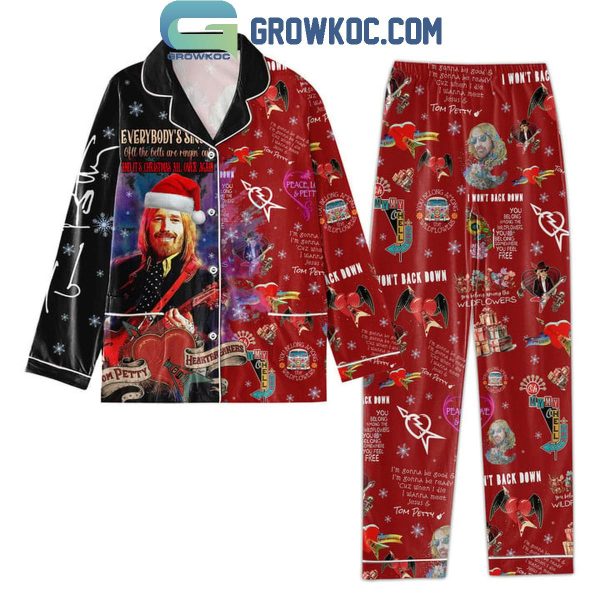 Tom Petty I Won’t Back Down Christmas Polyester Pajamas Set