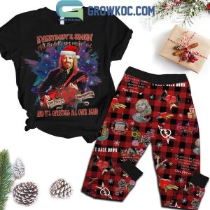 Tom Petty It’s Christmas All Over Again Fleece Pajamas Set