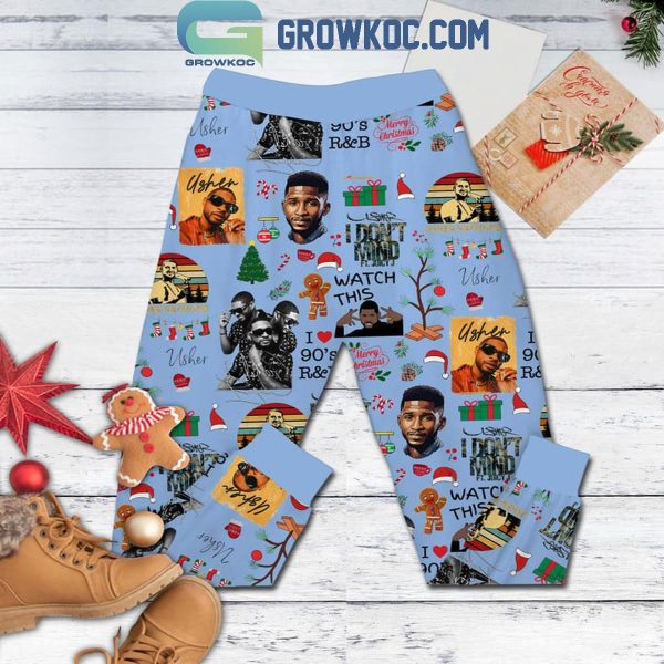 Usher Here’s A Merry Christmas Usher To You Fleece Pajamas Set