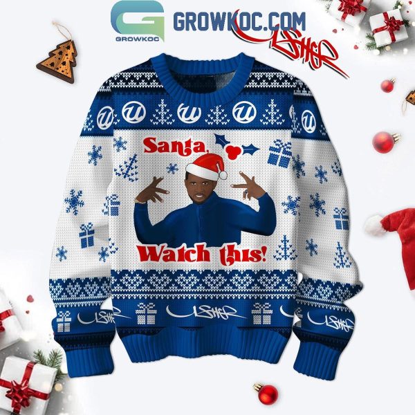 Usher Santa Watch This Christmas Ugly Sweater