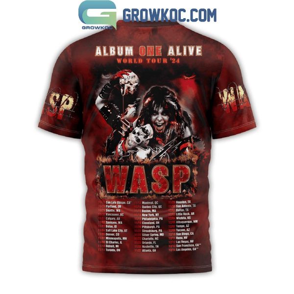 WASP Album One Alive World Tour 2024 US And Canada Hoodie T-Shirt