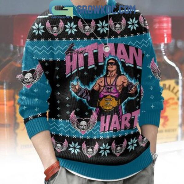 WWE The Hitman Bret Hart Christmas Ugly Sweater