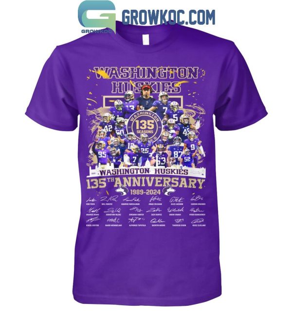 Washington Huskies 135th Anniversary 1889-2024 Thank You T-Shirt