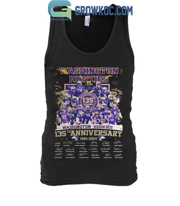 Washington Huskies 135th Anniversary 1889-2024 Thank You T-Shirt