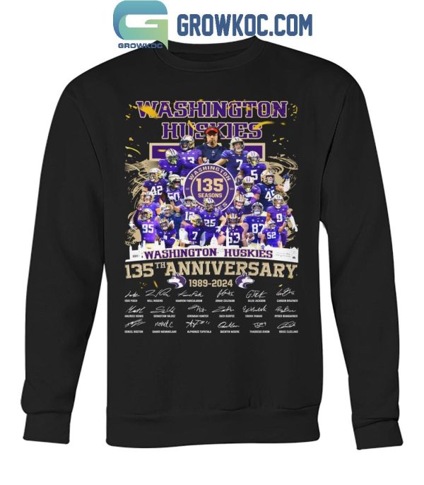 Washington Huskies 135th Anniversary 1889-2024 Thank You T-Shirt