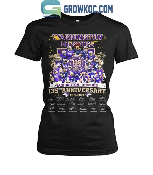 Washington Huskies 135th Anniversary 1889-2024 Thank You T-Shirt