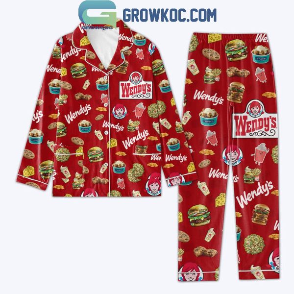 Wendy’s Food Yummy Time Christmas Polyester Pajamas Set