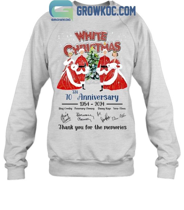 White Christmas 70th Anniversary 1954-2024 Thank You For The Memories T-Shirt