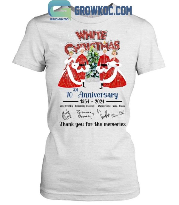 White Christmas 70th Anniversary 1954-2024 Thank You For The Memories T-Shirt