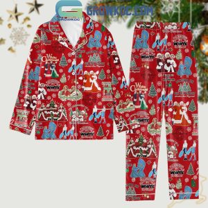 White Christmas Columbia Inn Pine Tree Vermont Polyester Pajamas Set