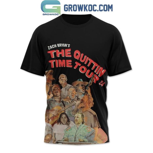 Zach Bryan 2024 Show Schedule The Quittin Time Tour Hoodie T-Shirt