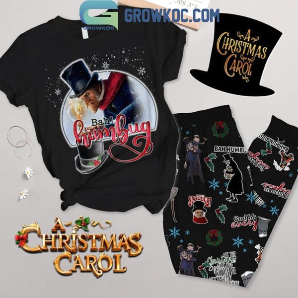 A Christmas Carol Bah Humbug Fleece Pajamas Set