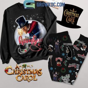 A Christmas Carol Bah Humbug Fleece Pajamas Set Long Sleeve