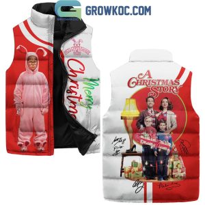 A Christmas Story 2024 Pink Nightmare Sleeveless Puffer Jacket