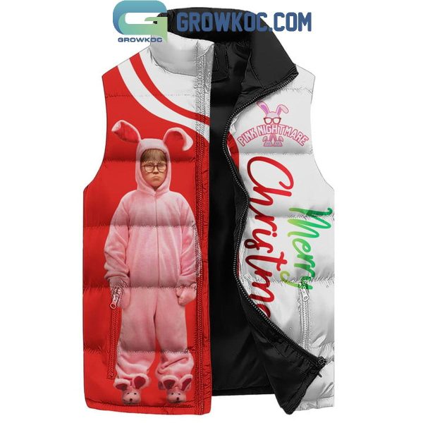 A Christmas Story 2024 Pink Nightmare Sleeveless Puffer Jacket