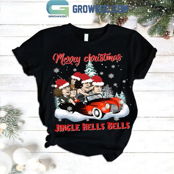 ACDC Merry Christmas Jingle Hells Bells 2024 Holidays Fleece Pajamas Set