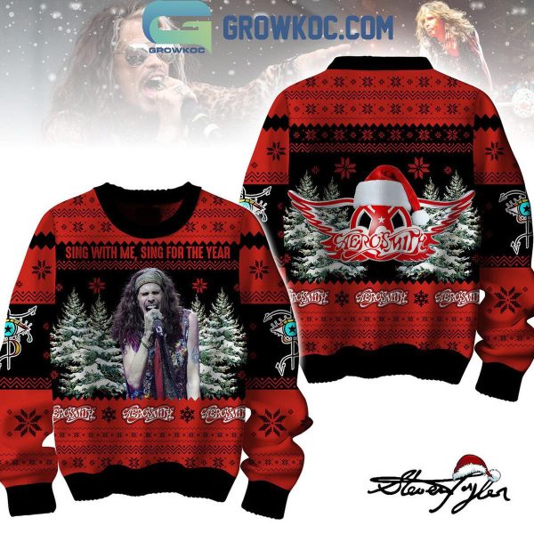 Aerosmith Sing With Me Sing For The Year 2024 Christmas Ugly Sweater