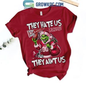 Alabama Crimson Tide Christmas The Grinch They Hate Us Fleece Pajamas Set