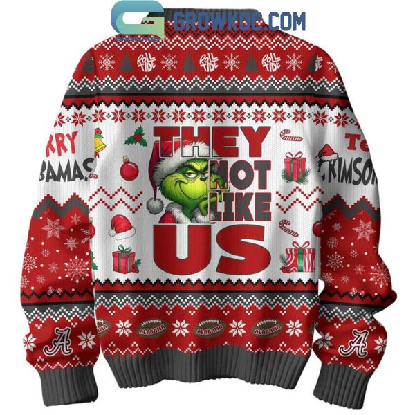 Alabama Crimson Tide Christmas They Not Like Us The Grinch Ugly Sweater