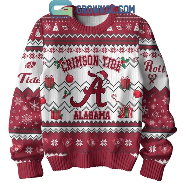 Alabama Crimson Tide Christmas Time Have A Crimson Christmas Ugly Sweater