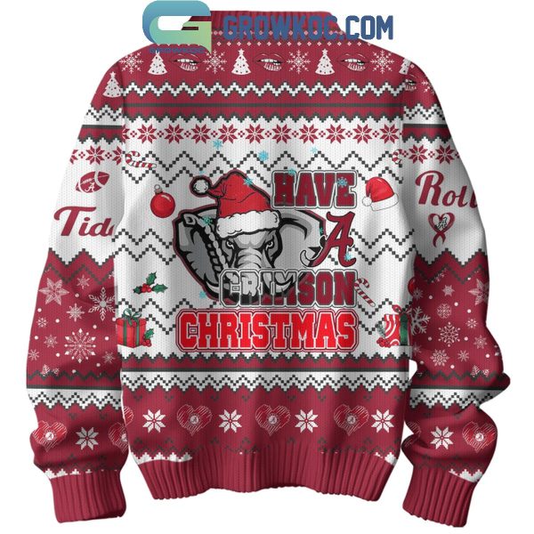 Alabama Crimson Tide Christmas Time Have A Crimson Christmas Ugly Sweater