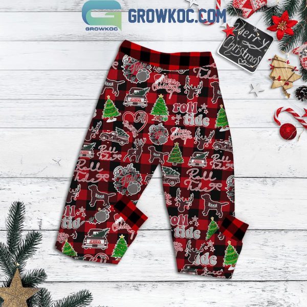 Alabama Crimson Tide I Will Be Home For 2024 Christmas Fleece Pajamas Set