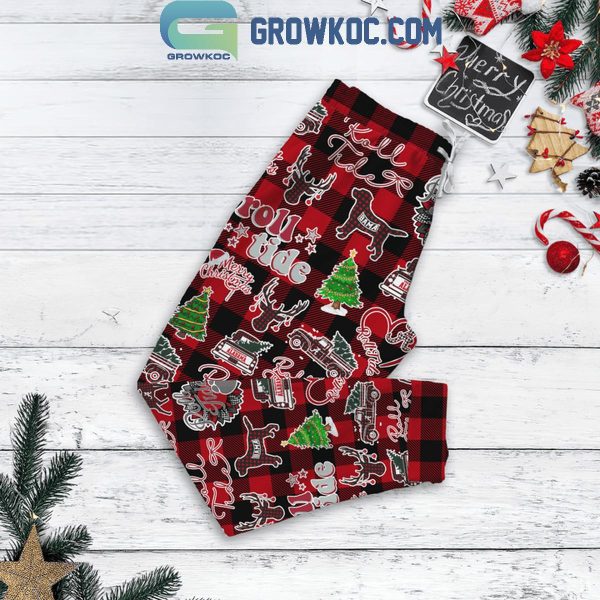 Alabama Crimson Tide I Will Be Home For 2024 Christmas Fleece Pajamas Set