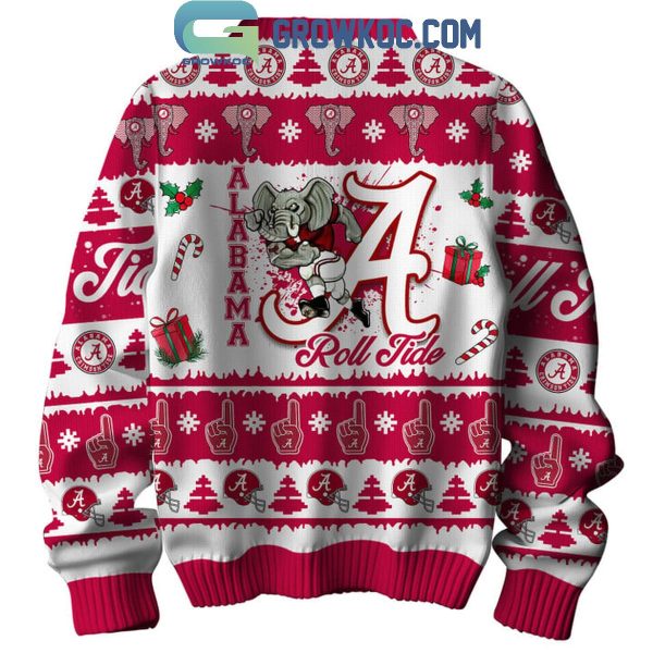 Alabama Crimson Tide Roll Tide Bama Bright Holiday Night Christmas Ugly Sweater