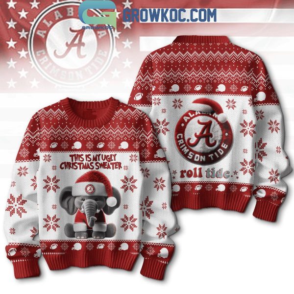 Alabama Crimson Tide Roll Tide This Is My Christmas 2024 Ugly Sweater