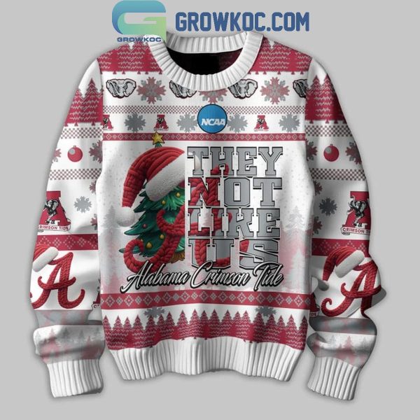 Alabama Crimson Tide They Not Like Us Merry Christmas To All Ugly Sweater