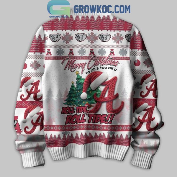 Alabama Crimson Tide They Not Like Us Merry Christmas To All Ugly Sweater