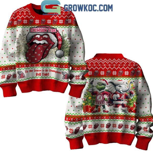 Alabama Crimson Tide Tis The Season To Be Champions Christmas Ugly Sweater