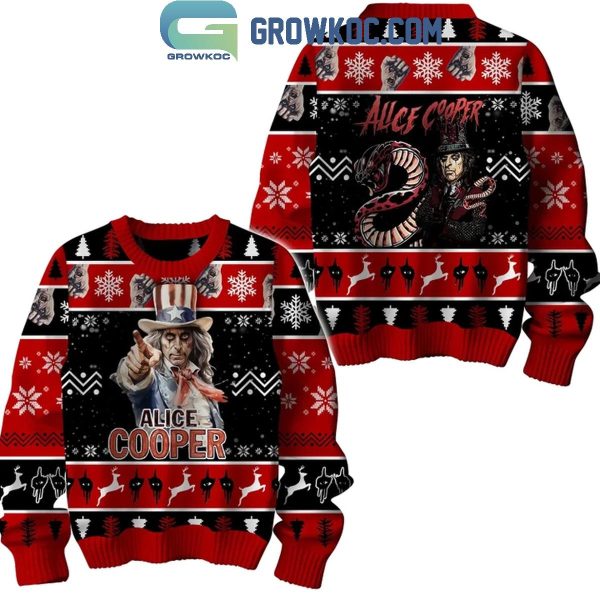 Alice Cooper Merry Christmas We Need You Ugly Sweater