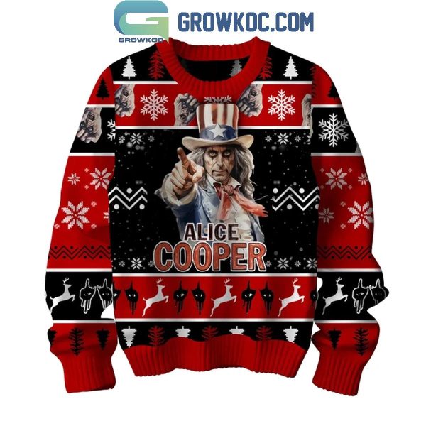 Alice Cooper Merry Christmas We Need You Ugly Sweater