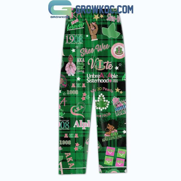 Alpha Kappa Alpha I Can’t Keep Calm Christmas Polyester Pajamas Set